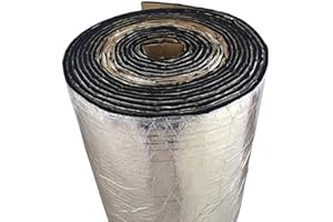 ZESLIV 7mm Dämmmatte 50x100cm Auto Alubutyl Dämmschaummatte Isolierung Schallschutzmatte Selbstklebend Dämmmatte Fahrzeugdämmung für KFZ