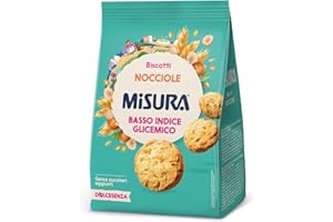 Misura Dolcesenza a Basso Indice Glicemico Frollini con Nocciole | Biscotti con Nocciole | Confezione da 200 grammi