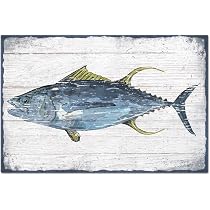 Plaque Métal Rétro Requins GLOBLELAND - 20x30cm | Déco Murale Vintage | Pour Cuisine, Bar, Café
