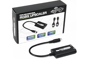 BITFUNX SEGA Genesis/Megadrive/SNK HDMI Adapter - Supports RGBS to 1080P HDMI Upscaler and 16:9/4:3 Switch, Plug & Play Video Game Adapter with No Lag, HDMI Adapter for Genesis MD1/2 SNK