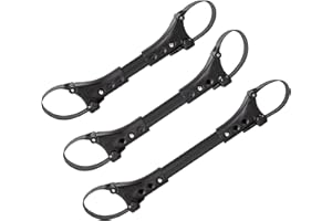 Milageto Conector de Cochecito de bebé Gemelo de 3 Piezas, aleación de Aluminio, Accesorio de Enlace de Seguridad, Correa Segura, Negro