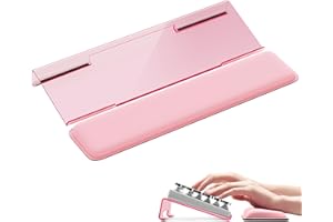 MOLMO Keyboard Stand and Wrist Rest Set, Ergonomic Keyboard Wrist Support with Memory Foam Padding, Comfortable Typing for Home Office Computer Accessories, Pink