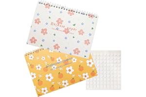 CIOUYAOS 2PCS Reusable Sticker Collecting Hand Account Books, Blank Sticker Album with Dot Double-Sided Tape, Reusable Stickers for Scrapbooking with Premium Matte Paper for Kid and Adult (A5,21X15cm)