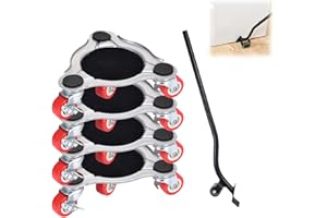 YUANYUU Kit de roulettes pour Meubles Charge Lourde, Charge de 400 kg, Kit Demenagement, Souleve Meuble, roulettes Pivotantes avec Frein, Planche Roulette Demenagement pour Canapé, Commodes
