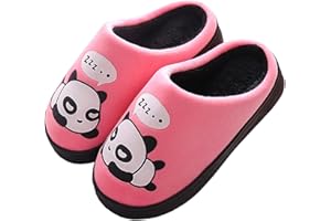 GAATPOT Zapatillas de Estar por Casa para Niñas Niños Otoño Invierno Zapatillas Mujer Hombres Interior Caliente Suave Dibujos Animados Panda Zapatos