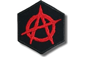 PATCH-SHOP Anarchy symbol variation 3 - embroidered patch, 5x6 cm.
