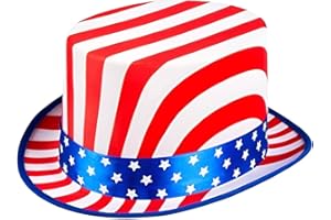 Boland 44963 - Sombrero USA Deluxe, tamaño de la cabeza aprox. 56 - 61, sombrero con estrellas y rayas, América, accesorios de disfraces para carnaval y fiestas temáticas