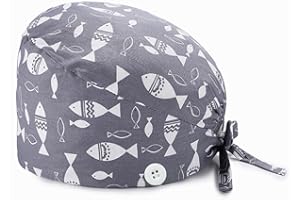 Visxcnu Op Haube Stoff OP Hauben Stoff Krankenschwester Zubehör für Ärzten, Krankenschwestern, Zahnärzten, Pharmazeuten, Tierärzten, Medizinischem Personal, wiederverwendbar -NO.07