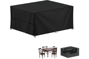 LAMUNI Pokrowiec na meble ogrodowe, 160 x 100 x 75 cm, pokrowiec na stół ogrodowy, wodoszczelna plandeka na meble ogrodowe, plandeka 420D Oxford, pokrowiec ochronny na meble ogrodowe, meble