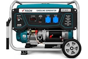Gasoline Generator | VR3800 3 KVA | 3000W Max Power | Self Start | AVR Technology | 15L Fuel Tank | Air-Cooled Engine | Portable Power Backup for Home, Farm & Construction, 1-Year Engine Warranty