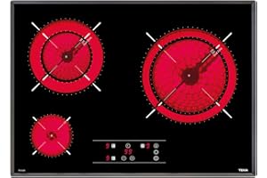 TEKA Placa Vitrocerámica 60 cm, 3 Zonas, Touch Control, 2 Zonas Dobles, Función Golpe de Cocción, Cronómetro, Modelo TR PRO 5300