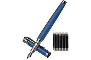 BOCIYER Luxury Fountain Pen Set,Medium Nib,Includes 10 Ink Cartridges&Ink Converter,Best Pen Gift Case for Men & Women,Office,Calligraphy, Journaling,Fancy pen-Blue