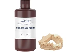 JAMG HE Resina per stampante 3D Dental Pro Model Resin Dental Prothetic Model Resin for Crown and Bridge Model, Ortodontic Model, Implant Model etc (Water Washable, Almond)