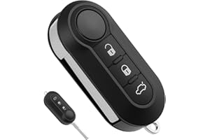 TOALUEA Carcasa para Llave Coche 3 Botones para FIAT 500 Punto Panda Peugeot, Repuesto Mando a Distancia Fácil Instalar para Ducato Doblo Delta Lancia 500L Bravo EVO, Llave Mando Carcasa Distancia Plegable