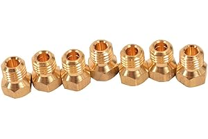 TEZLA Set di 7 x ugelli universali per gas iniettori, gas propano, gas e filetto M6 x 0,75, 1 x 0,50, 3 x 0,70, 2 x 0,87, 1 x 0,96