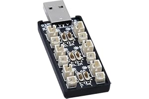 Tosiicop 3.7V/4.2V Lipo Battery Charger - 1S Lipo 6 Channel LiHV JST Charger with USB and Micro JST 1.25 JST-PH 2.0mm Plug for Tiny Whoop Blade Inductrix FPV E013 E010 JJRC H67 H36