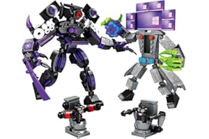 Dlishka Lot de 608 blocs de construction Skibidi inspirés du jeu d'horreur, toilettes et haut-parleurs amusants pour homme, fans de jeux, enfants et collectionneurs