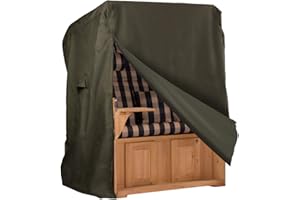 WEBAVITA - Strandkorb Schutzhülle | Größee L - 135cm | Wetterfeste Strandkorbhülle Oxford 600D in Anthrazit | Wasserdichte Abdeckhaube mit UV-Schutz