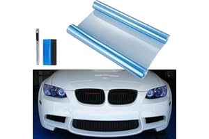 NewL - Pellicola autoadesiva oscurante per faro antinebbia posteriore auto, rivestimento adesivo effetto fumè in vinile per fendinebbia posteriore - 30,5 x 122 cm (Azzurro)