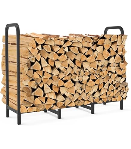 VEVOR Brandhoutrek van metaal 386 x 36 x 117 cm brandhoutrek met poedercoating haardhoutrek 400 kg met waterdichte afdekking stapelhulp houten schuilplaats voor veranda tuin terras erf 3.8 m VEVOR Brandhoutrek van metaal 386 x 36 x 117 cm brandhoutrek met poedercoating haardhoutrek 400 kg met waterdichte afdekking stapelhulp houten schuilplaats voor veranda tuin terras erf 3.8 m