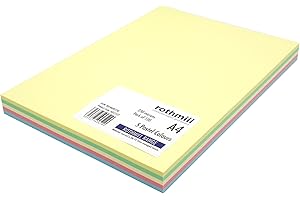 Rothmill Card, 175gsm (230 microns), A4 (210x297mm), 100 Sheets, 5 Pastel Colours