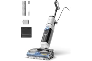 Tineco FLOOR ONE S6 Stretch Steam Aspirapolvere e lavapavimenti a vapore, Pulizia a vapore ad alta temperatura 160℃, Posizione piatta a 180°, Auto-pulizia FlashDry, Cavo lungo 8,3 m