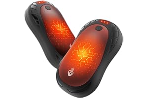 ‎FANDLISS FANDLISS Handwärmer Elektrisch, 2er Tragbare Taschenwärmer Handwärmer Wiederaufladbar 6000mAh Hand Warmers 3 Heizmodi Schnelles Aufheizen,Ideal Warmes Geschenk für Outdoor Sport,Weihnachten im Winter