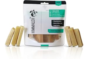 Himmaleh Yak Chews for Dogs - Yak Chews for Small Dogs & Puppies (Pack of 6) - Protein Rich, Long Lasting Natural Dog Snack