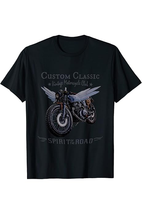 T-Shirt Motard Vintage Evolution Shadow Biker - Design Rétro Pour Passionnés De Moto
