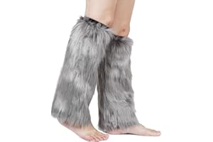 Pinkgarden Damenkostüm, sexy Kunstpelz, warme, flauschige Beinlinge/Stiefelärmel/Stiefelüberzieher