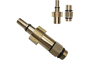 STONE BANKS Male Thread Adapter and 1/4" Pressure Washer Foam Cannon Sprayer Copper Connector Snow Foam Lance Soap Dispenser Adaptor Compatible with Bosch AQT Series New Type After Year 2013, Black & Decker