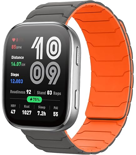 MiRowy Cinturino Metallo 22mm Per Amazfit Bip 6/Balance/GTR 4 E Huawei Watch – Acciaio Inox Regolabile