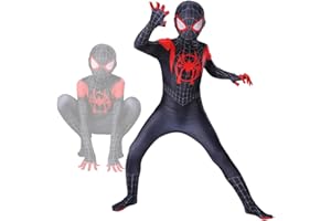 YILYMINA Spiderman Kostüme für Kinder Spiderman Anzug Spandex Action Dress Ups und Zubehör Party Cosplay Kostüm Halloween Karneval