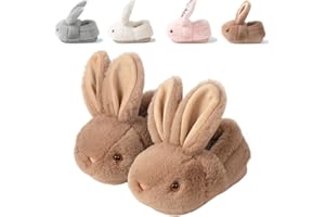 Nasogetch Pantofole Bambino Bambina Invernali Ciabatte da Casa Peluche Coniglio Scarpe Cotone Ragazzo Ragazza Antiscivolo Chiuse
