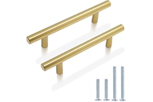 Probrico Bohrlochabstand 96mm Möbelknöpfe Schublade Küchenschrank Edelstahl Hängegriffe, 5 Stück