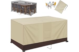 MOZTBH Fundas de Muebles de jardín, Varios tamaños Impermeable Cubierta de Rectangular Cuadrado 420D Oxford Protectora Muebles Resistente al Polvo Anti-UV, para Sofa, Patio, Mesa y Sillas