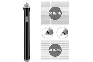 GuDoQi Gomme Électrique à Pile Avec 92 Recharges pour Les Artistes, Dessinateurs, Architectes Fournitures de Bureau et Écoles