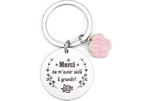KTIAVO Cadeau Nounou Original Cadeau Nounou Fin De Contrat Cadeau Nounou Personnalisé Porte Clef Cadeau Maitresse D'école Fin D'année Cadeau Pour Maitresse Cadeau Maternelle Atsem Aesh Institutrice Avs Noel