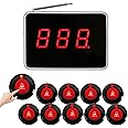 KOQICALL Customer Pager Wireless Calling System Waiter Caller System with 1 Display Receiver and 10 Table Call Buttons for Restaurants, Cafes, Pubs, Food Courts, Pizzerias, Arabian Hookah Club