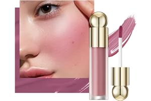 Colorete líquido de terciopelo para mejillas, Greyghost fórmula cremosa, Colorete líquido altamente pigmentado, se mezcla fácilmente con Colorete (#01)