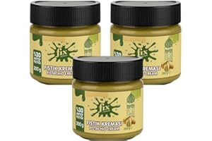 ASRINFOOD Natürliche Pistaziencreme aus Premium Pistazien |3 X 200 g | Für Dubai-Schokolade & alle Gerichte | Pistazienpaste & Pistazienmus | pistachio cream | Pistaziencreme für Desserts,Frühstück