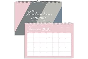 THBOXES Kalender 2026/2027 Wandkalender, 18 Monate Kalender A4 von Jan 2026 bis Jun 2027, Wandkalender 2026 Familienplaner Monatskalender für Zuhause Büro, 30x21cm (Schlicht Vier Farben)