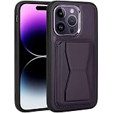 Aksesuarcim Apple iPhone 14 Pro ile Uyumlu Kılıfı Pu Deri Kartlıklı Stand Olabilen Kamera Lens ve Darbe Korumalı Tarz Kapak M