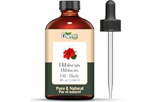 Organic Zing Hibiscus (Rosa sinensis) Oil | Pure & Natural Essential Oil for Skincare, Hair Care & Massage- 30ml/1.01fl oz
