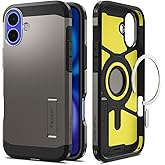 Spigen iPhone 16 Plus ile Uyumlu MagSafe Kılıf Tough Armor Mag Fit Gunmetal - ACS08084