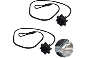 LEIBOCHAO 2 Stück Kofferraum Halteband Hutablage Schwarz Auto, Heckablage Strap Ersatz, Hutablage Band Halterung für VW Golf 6 5 4, Mk6, Mk5, GTI R20, Kabellänge 50cm