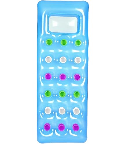 Colchón Hinchable Happy People 175x54cm - Doble Cara Azul Y Rojo, Revestimiento De Microfibra, Para Piscina Y Camping