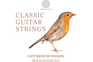 KNOBLOCH STRINGS - Cuerdas de Guitarra Española | EDB33.5 ERITHACUS Double Silver Nylon | Tensión Media 33.5 | Sonido Homogéneo y Cálido | Juego cuerdas para Flamenca y Clásica
