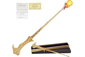 MEYIFEN Zauberstab, Zauberstab mit Feuerball-Spray-Effekt - Perfekt für Halloween-Rollenspiele und magische Aufführungen bei Geburtstagspartys. mit einem beeindruckenden Flammeneffekt. (E)