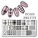 Produktbild Born Pretty Rectangle Nail Art Stamp Template Checked Design Nagel schablone Nail Art Image Plate BP-L041